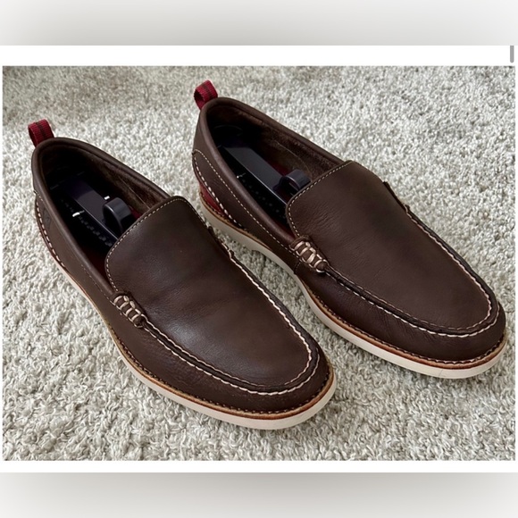 Sperry Other - Sperry Top-Sider Men’s Seaside Venetian Slip-on Leather Boat Shoes 8M Brown/Red